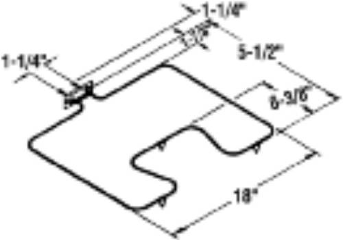 BAKE/BROIL OVEN ELEMENT FOR WESTINGHOUSE RP641 - Click Image to Close