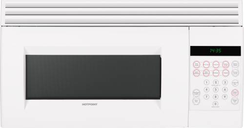 HOTPOINT MICROWAVE OVEN OVER-THE-RANGE WHITE - Click Image to Close