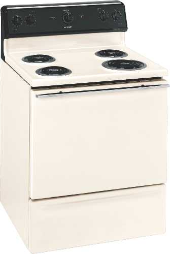 GE HOTPOINT 30 IN. FREE STANDING ELECTRIC RANGE BISQUE - Click Image to Close