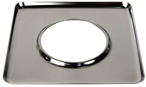 WHIRLPOOL DRIP PAN 7 3/4 IN SQUARE CHROME - Click Image to Close