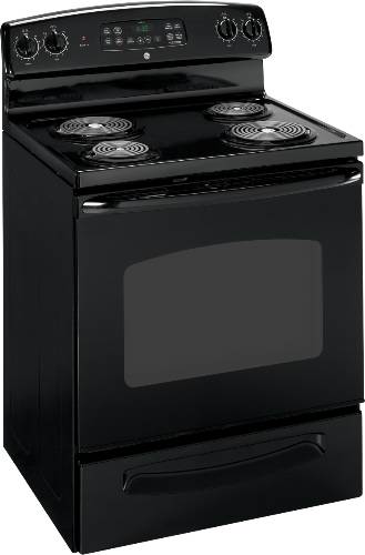 GE FREE STANDING ELECTRIC RANGE 30 IN. BLACK - Click Image to Close