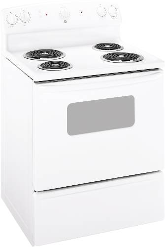 GE 30 IN. FREESTANDING ELECTRIC RANGE WHITE - Click Image to Close