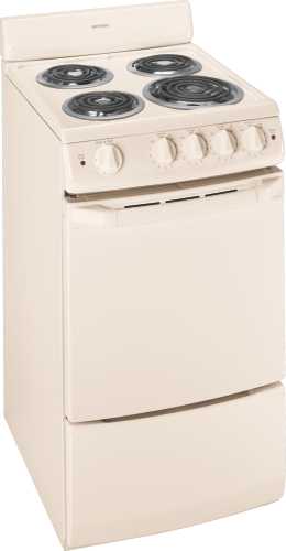 HOTPOINT RANGE ELECTRIC 20 IN. FREE STANDING BISQUE - Click Image to Close