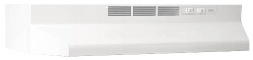 BROAN 41000 SERIES DUCTLESS RANGE HOOD 30 IN. WHITE - Click Image to Close