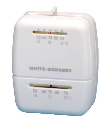 WHITE RODGERS ECONOMY 24 VOLT/MILLIVOLT HEAT THERMOSTAT - Click Image to Close