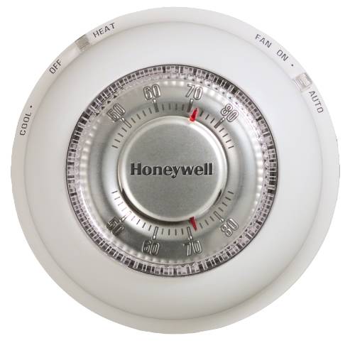 HEAT ONLY NON-PROGRAMMABLE THERMOSTAT, WHITE - Click Image to Close
