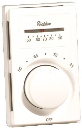 HEAT ONLY SINGLE PULL SINGLE THROW LINE VOLTAGE THERMOSTAT - Click Image to Close