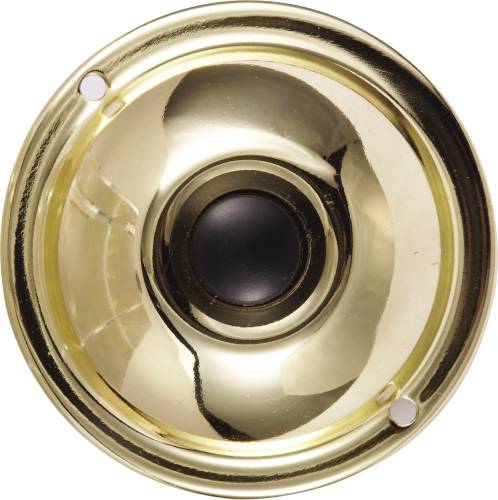 PUSH BUTTON BRASS ROUND 2-1/4 IN. - Click Image to Close