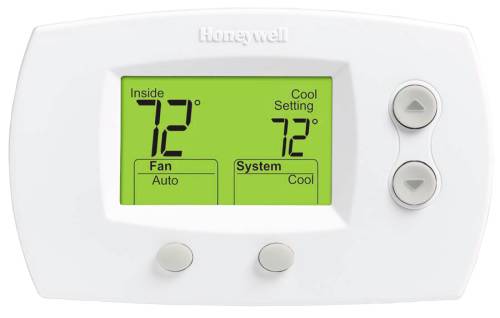 PRO 5000 TWO HEAT/ONE COOL NON-PROGRAMMABLE DIGITAL THERMOSTAT, - Click Image to Close