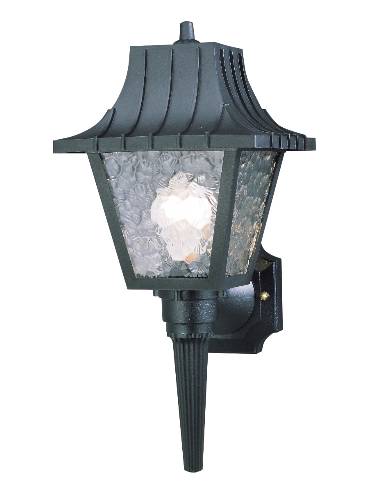 WALL LANTERN BLACK HOUSING WITH CLEAR LENS 8 IN. X 17-1/2 IN.