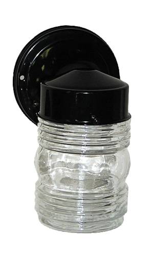OUTDOOR JELLY JAR FIXTURE BLACK - Click Image to Close