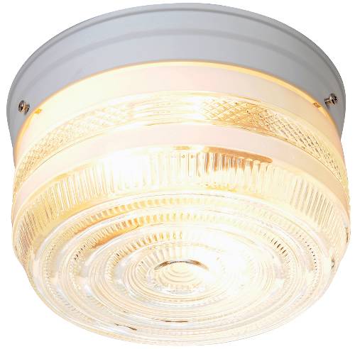 FLUSH MOUNT CEILING LIGHT 8 IN WHITE - Click Image to Close