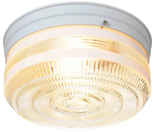 FLUSH MOUNT CEILING LIGHT 10 IN WHITE - Click Image to Close