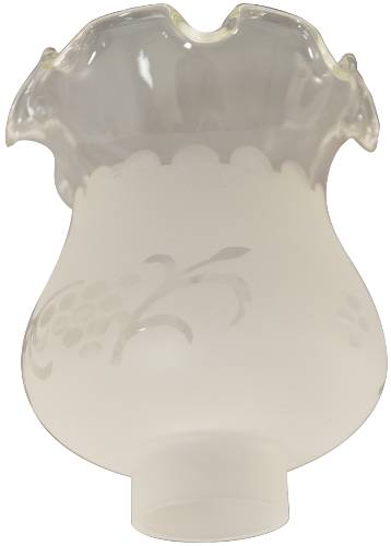 TULIP REPLACEMENT GLASS WITH GRAPE PATTERN, 1-5/8 IN. FITTER - Click Image to Close