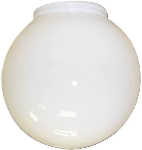 GLASS GLOBE WITH NECK 6 IN WHITE