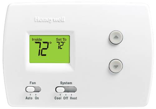 PRO 3000 ONE HEAT/ONE COOL NON-PROGRAMMABLE DIGITAL THERMOSTAT, - Click Image to Close