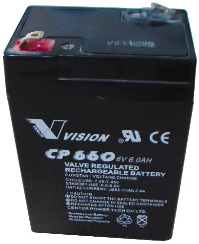RECHARGEABLE REPLACEMENT BATTERY FOR EMERGENCY EXIT LIGHT 6 VOLT - Click Image to Close