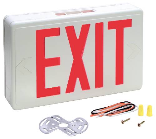 EXIT SIGN WITH RED LED LIGHTING