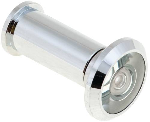 DOOR VIEWER, 200 DEG CHROME, 1/2 IN. HOLE, FITS 1-3/8 IN. TO 2 I