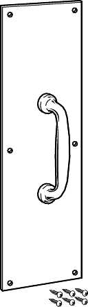 DOOR PULL PLATE ALUMINUM - Click Image to Close