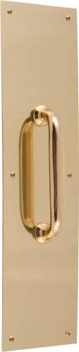 DOOR PULL PLATE POLISHED BRASS - Click Image to Close