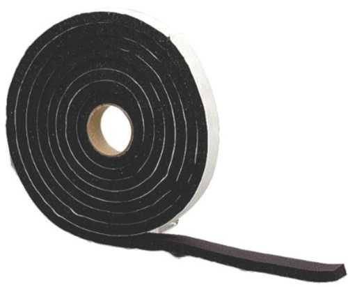 FROST KING FOAM RUBBER WEATHERSTRIP TAPE 3/4 IN. X 10 FT. BLACK - Click Image to Close