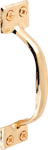 DOOR PULL 6 1/2 IN BRASS PLATED - Click Image to Close