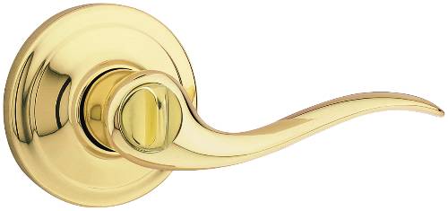 KWIKSET TUSTIN PRIVACY LEVERSET POLISHED BRASS - Click Image to Close