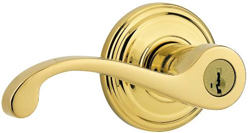 KWIKSET COMMONWEALTH ENTRY LEVERSET POLISHED BRASS - Click Image to Close