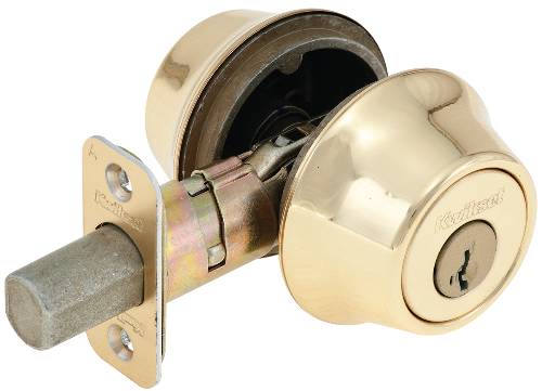 KWIKSET SMARTKEY 665 DOUBLE CYLINDER DEADBOLT POLISHED BRASS - Click Image to Close