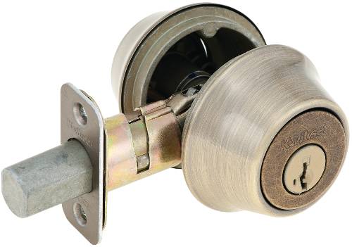 KWIKSET SMARTKEY 665 DOUBLE CYLINDER DEADBOLT ANTIQUE BRASS - Click Image to Close