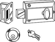 LEGNED RIM DEADBOLT WITH DEADLTCH - Click Image to Close