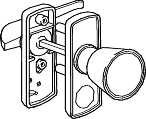 LATCH 1-3/4 IN. AND 3 HOLE ALUMINUM - Click Image to Close