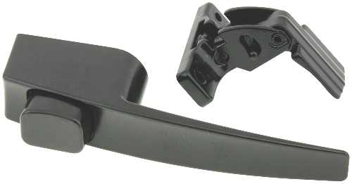 LATCH WITH HINGE FREE HANDLE 1-3/4 IN. BLACK - Click Image to Close