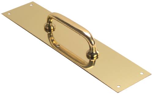 PULL PLATE POLISHED BRASS 3 1/2 INX15 IN - Click Image to Close