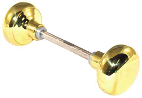 ANVIL MARK REPLACEMENT PLYMOUTH KNOB POLISHED BRASS PAIR - Click Image to Close