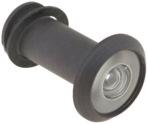 DOOR VIEWER, 180 DEG OIL RUBBED BRONZE, 1/2 IN. HOLE, FITS 1-1/2 - Click Image to Close