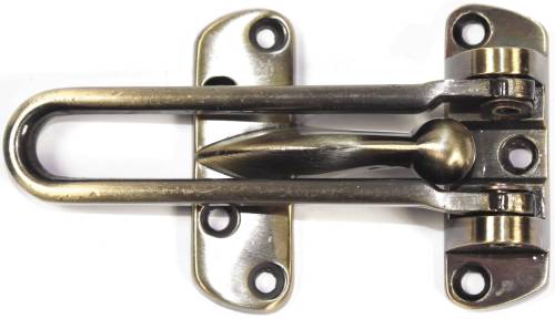 ANVIL MARK DOOR GUARD ANTIQUE BRASS - Click Image to Close