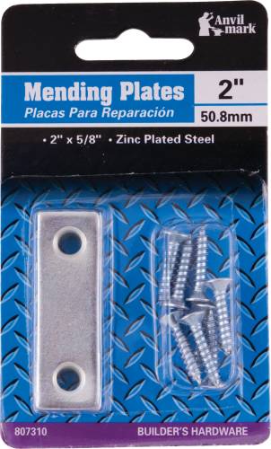 ANVIL MARK 3 IN. ZINC MENDING PLATE - Click Image to Close