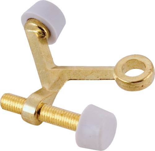 ANVIL MARK HINGE PIN DOOR STOP POLISHED BRASS - Click Image to Close