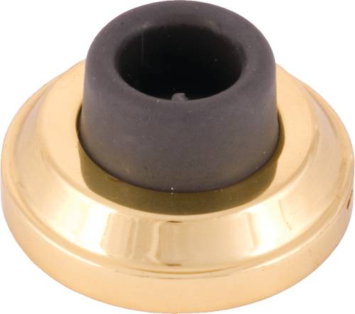 ANVIL MARK WALL MOUNT DOOR STOP 2-1/2 IN. POLISHED BRASS - Click Image to Close