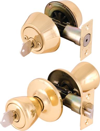 LEGEND COMBO ENTRY KNOB AND DOUBLE CYLINDER DEADBOLT LOCKSET, PO - Click Image to Close