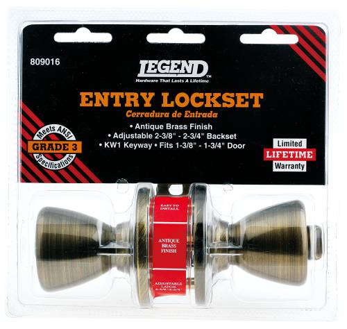 LEGEND ENTRY LOCK ANTIQUE BRASS - Click Image to Close