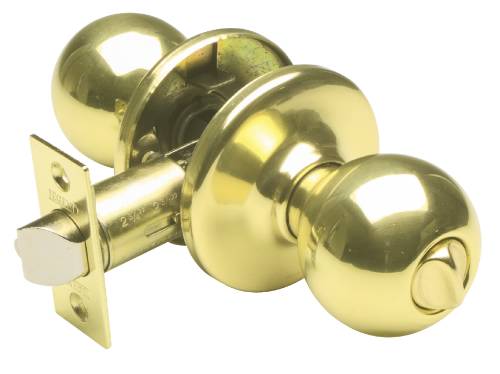 LEGEND PRIVACY/LOCK BALL HANDLE POLISHED BRASS - Click Image to Close