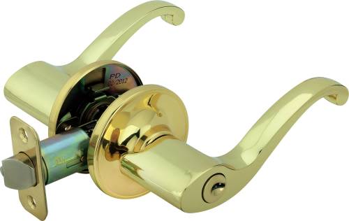 LEGEND DECORATIVE LEVER ENTRY ADJ BS KW1 POLISHED BRASS - Click Image to Close
