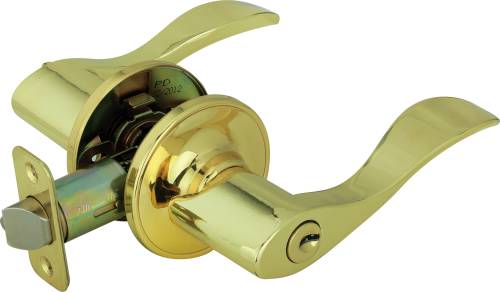 LEGEND DECORATIVE LEVER ENTRY ADJ BS KW1 POLISHED BRASS - Click Image to Close