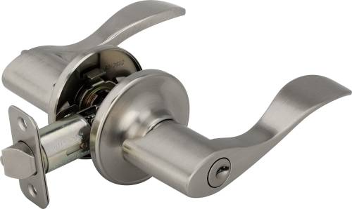 LEGEND DECORATIVE LEVER ENTRY ADJ BS KW1 SATIN NICKEL - Click Image to Close