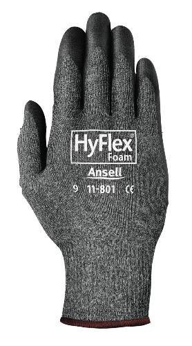 HYFLEX GLOVE FOAM NITRILE, PAIR, BLACK - Click Image to Close