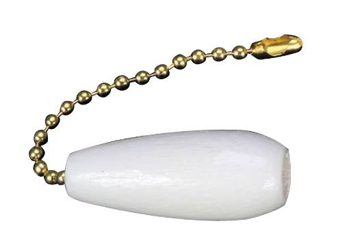 WHITE BRASS PULL CHAIN 12 IN - Click Image to Close