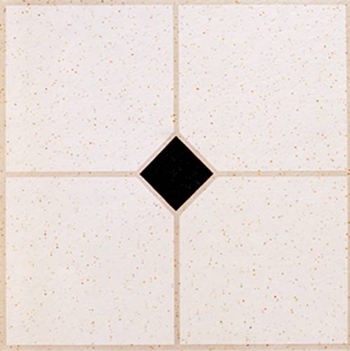 12 IN. X 12 IN. FLOOR TILE #6855A GRAY AND BLACK
